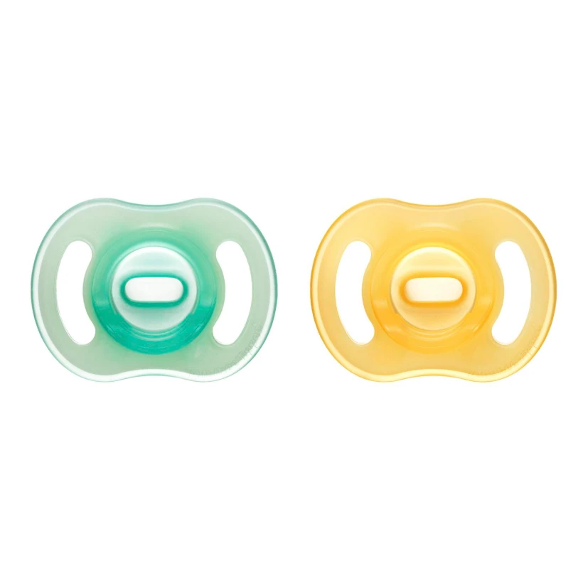 TOMMEE TIPPEE silikoniniai čiulptukai NIGHT GLOW ULTRALIGHT, 0-6 mėn., 2 vnt., 433804