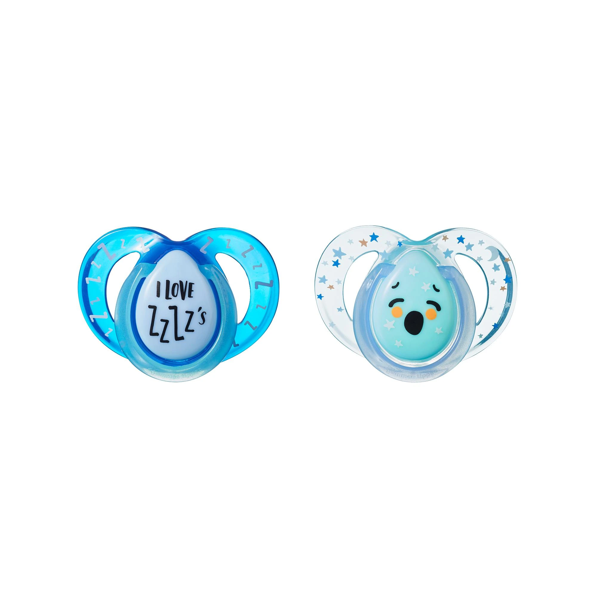 TOMMEE TIPPEE silikoniniai čiulptukai NIGHT STYLE, 6-18 mėn., 2 vnt., 433661