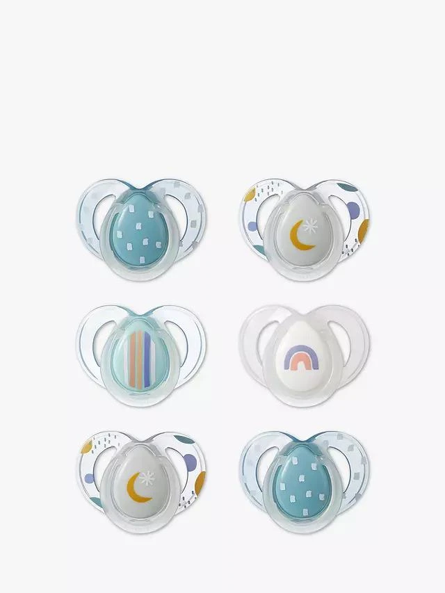 TOMMEE TIPPEE silikoniniai čiulptukai NIGHT STYLE, 6-18 mėn., 2 vnt., 433661