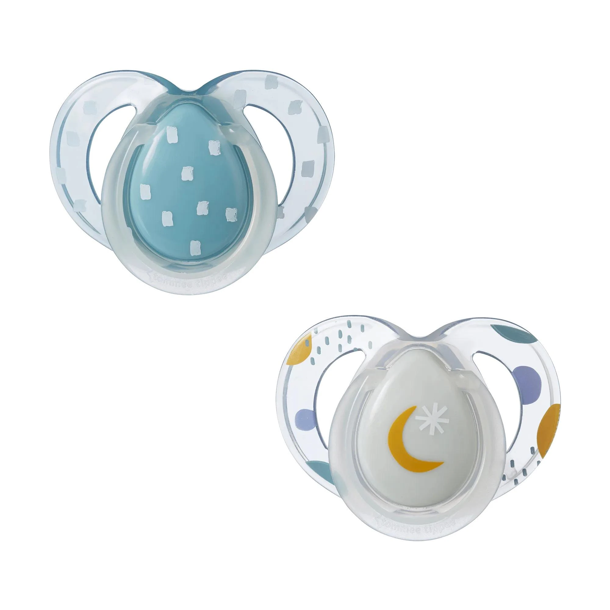 TOMMEE TIPPEE silikoniniai čiulptukai NIGHT STYLE, 6-18 mėn., 2 vnt., 433661