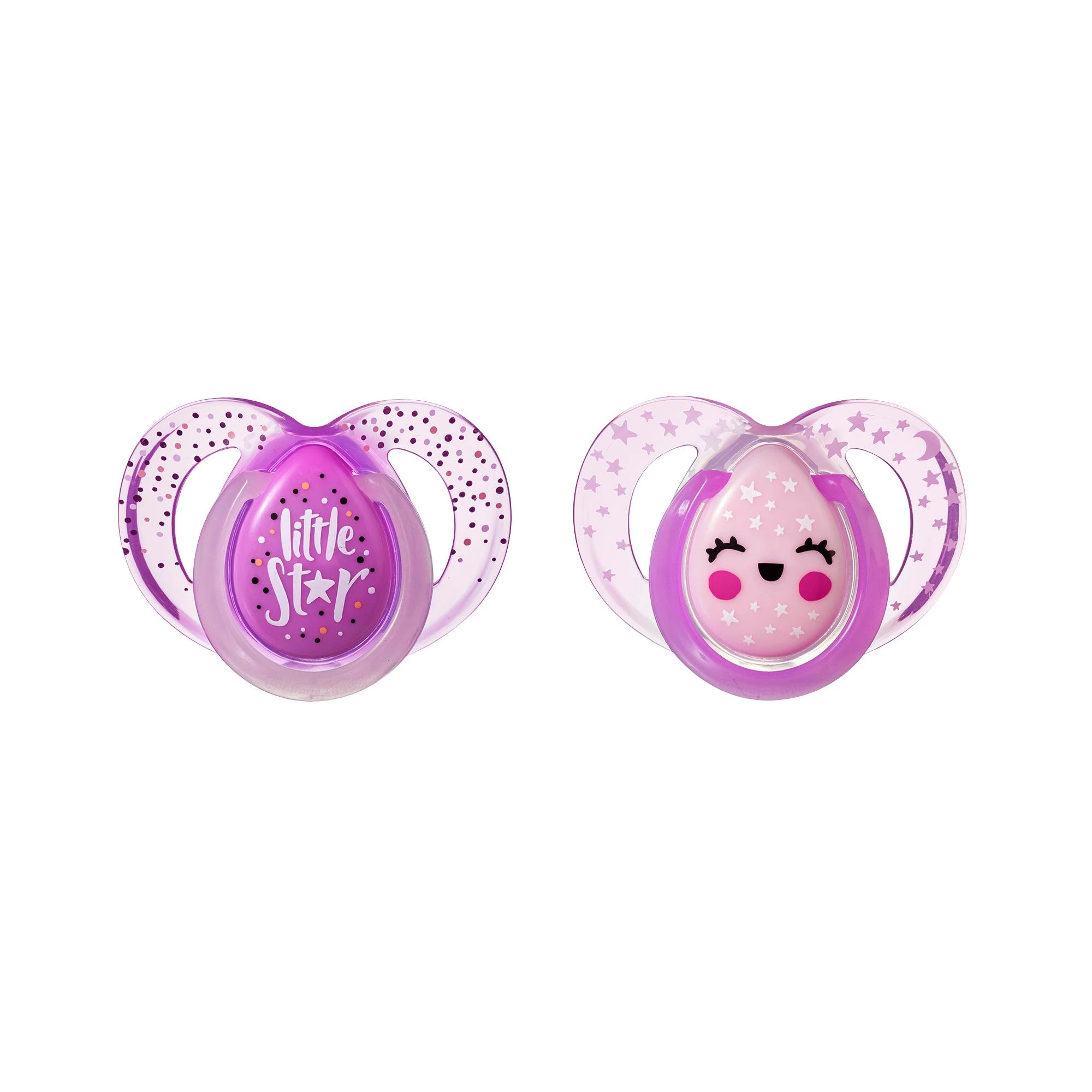 TOMMEE TIPPEE silikoniniai čiulptukai NIGHT STYLE, 6-18 mėn., 2 vnt., 433661