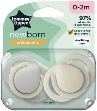 TOMMEE TIPPEE silikoninis čiulptukas CLOSER TO NATURE 0-2 mėn., 2 vnt., 433659