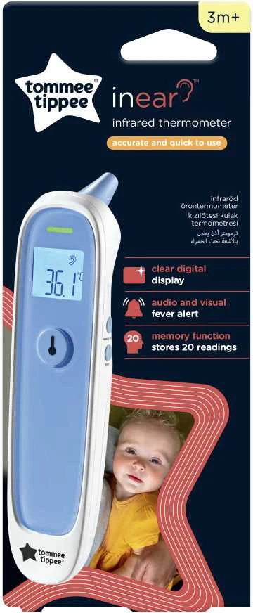 TOMMEE TIPPEE skaitmeninis ausies termometras, 0 mėn.+, 499057