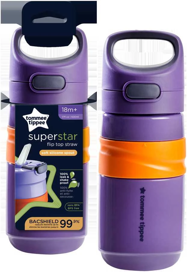 TM Toys TOMMEE TIPPEE sportinė gertuvė FLIPTOP 18 mėn.+, Violetinė, 447865