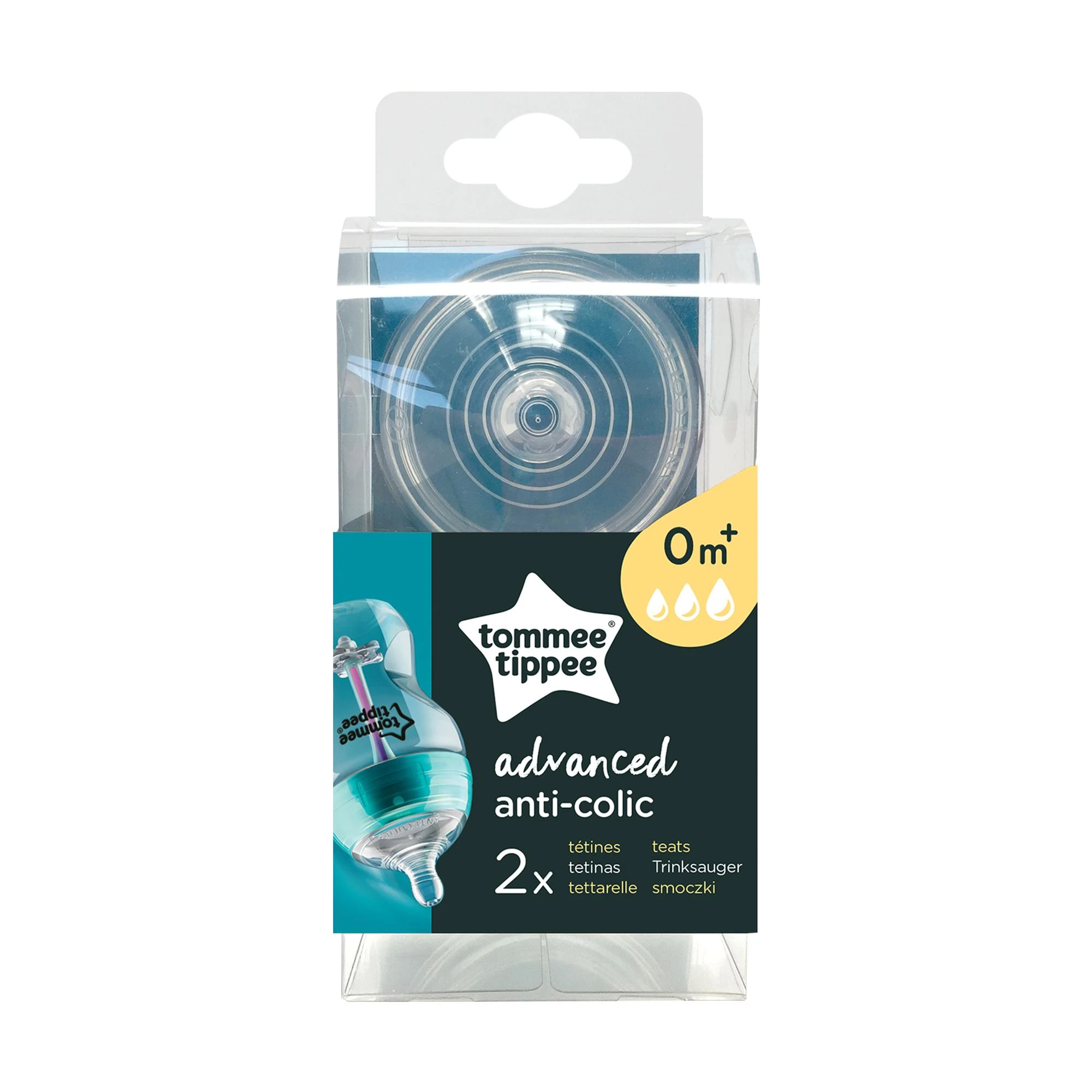 TOMMEE TIPPEE žindukai kintamos srovės ANTI-COLIC, 2 vnt., 42458701