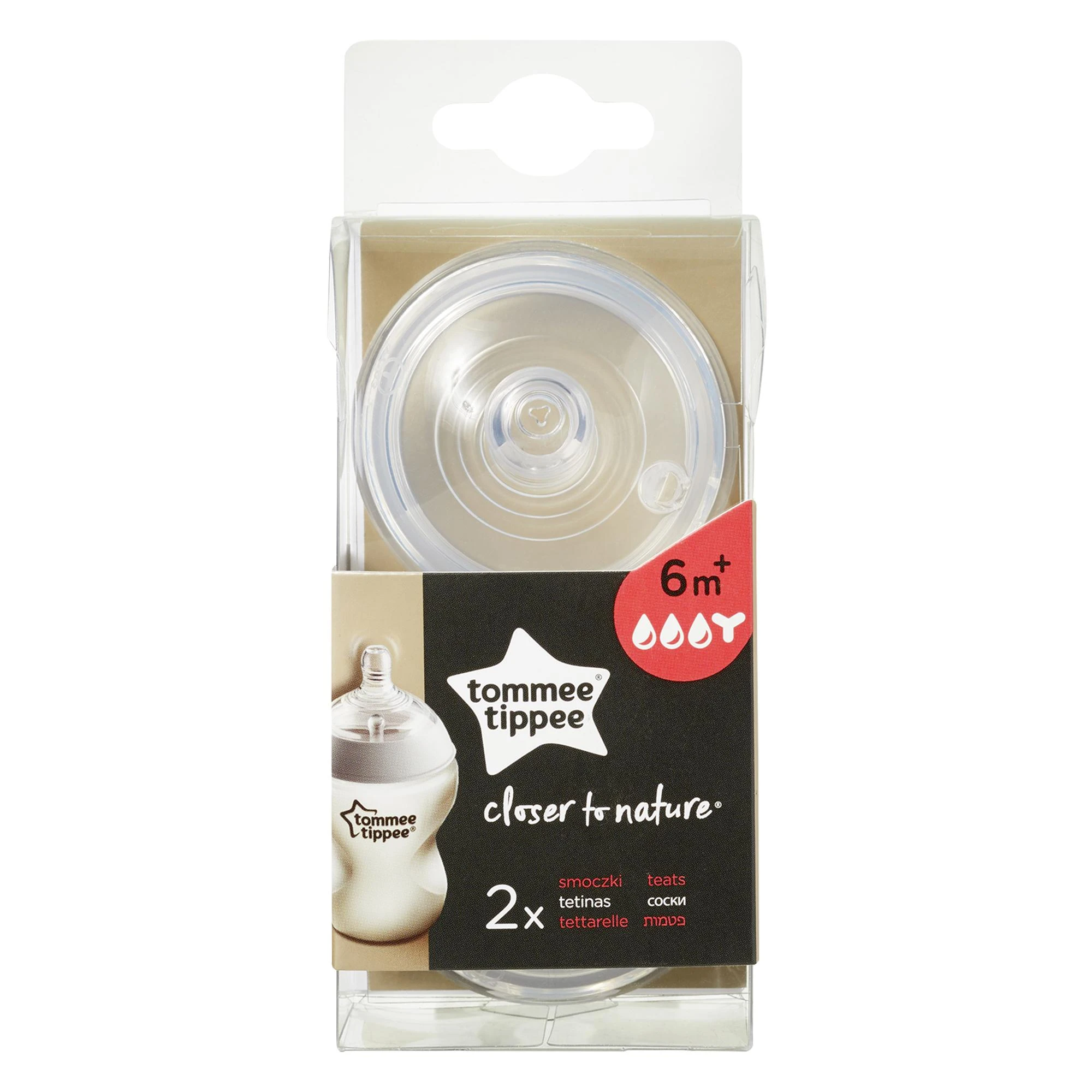 Tommee Tippee 6 mėn.+ žindukai tirštam skysčiui, 2 vnt.
