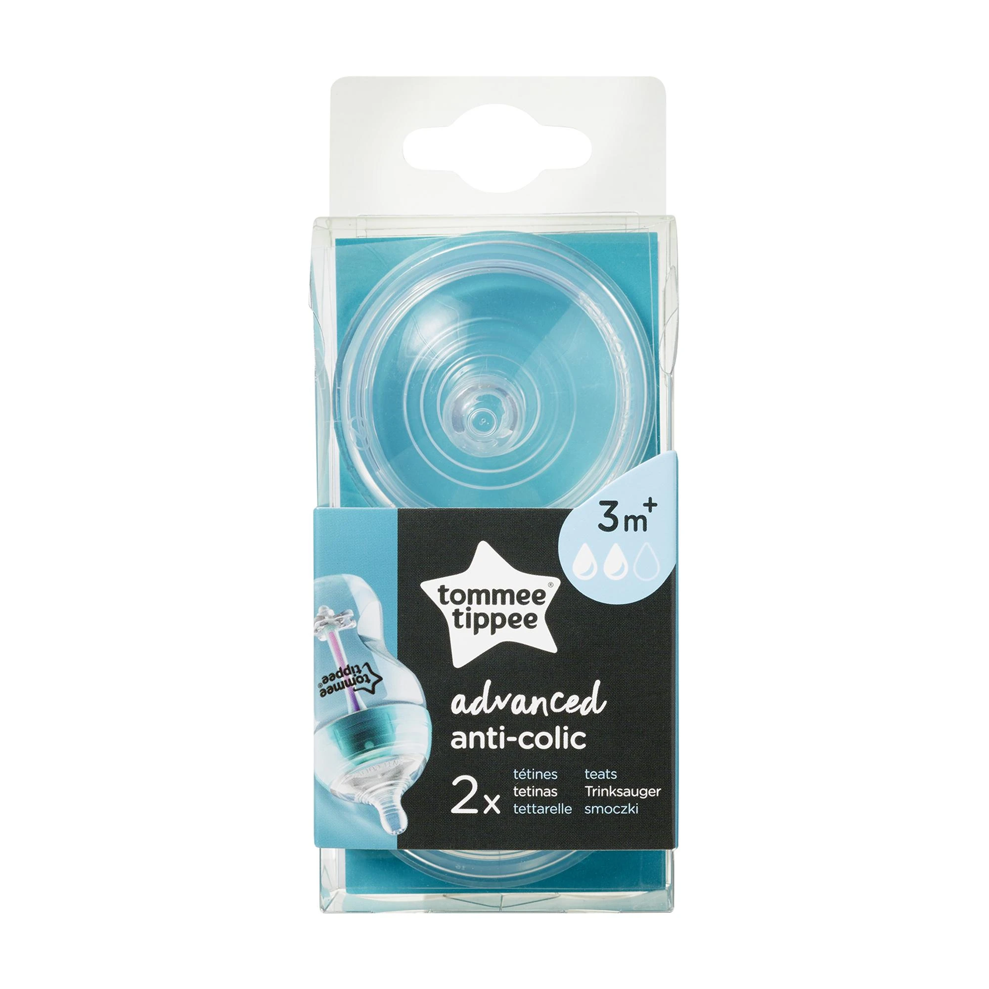 TOMMEE TIPPEE žindukai vidutinės srovės ANTI-COLIC, 2 vnt., 42112853