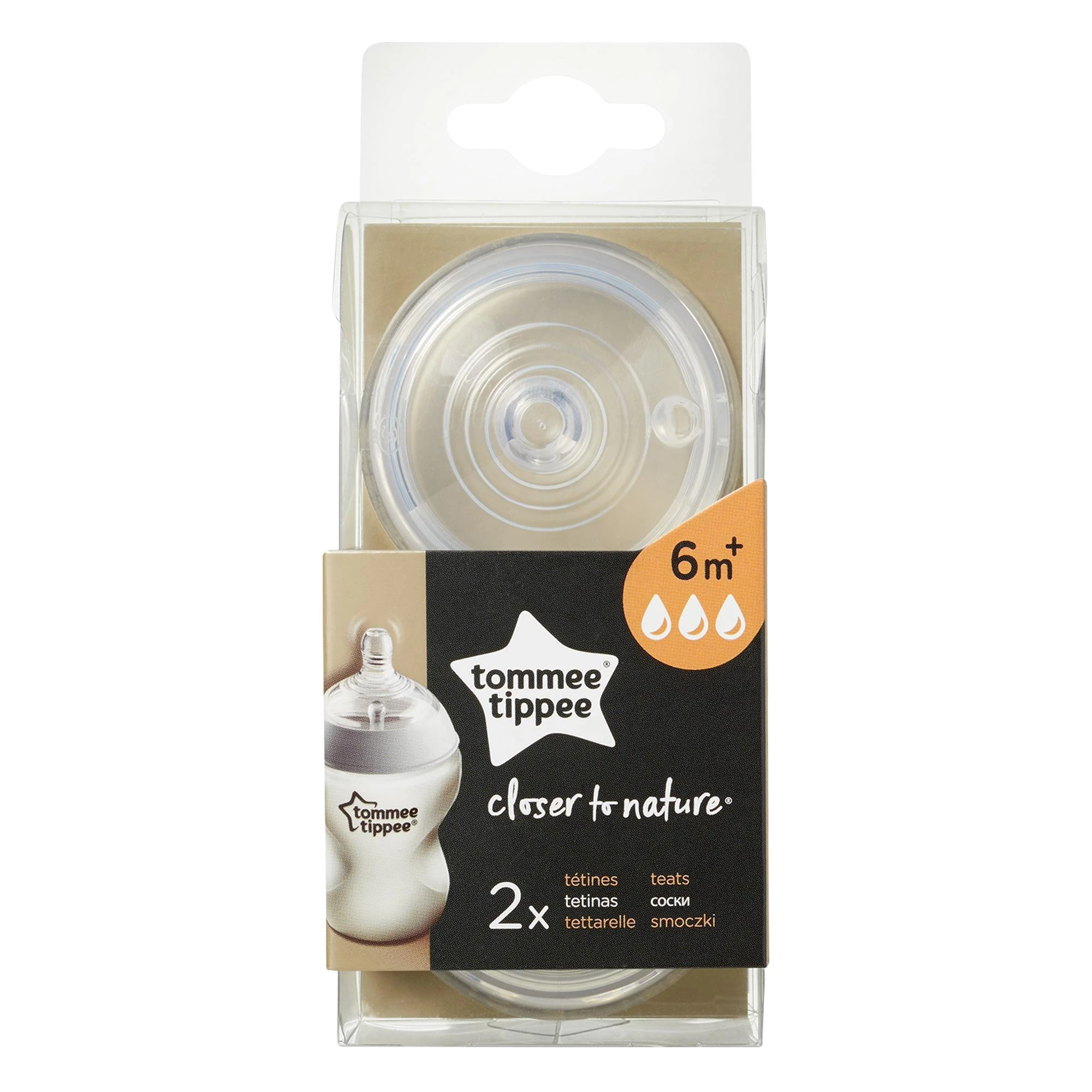 Tommee Tippee silikoniniai buteliuko žindukai, 6m+