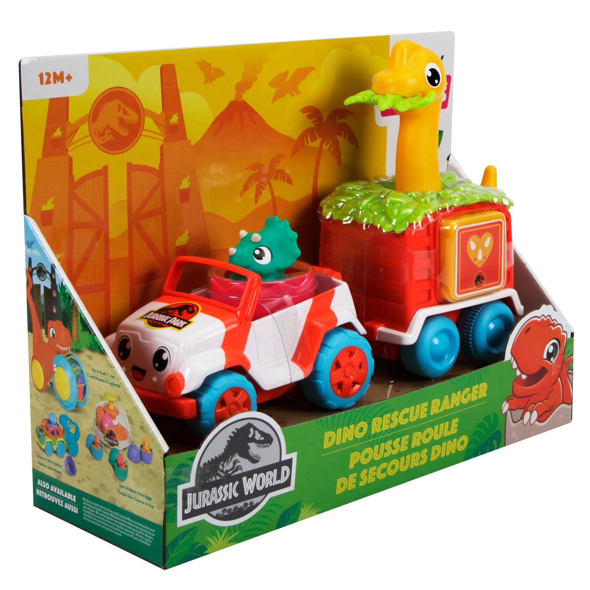 TOMY mašinėlės rinkinys su dinozauru Dino Rescue Ranger, E73253