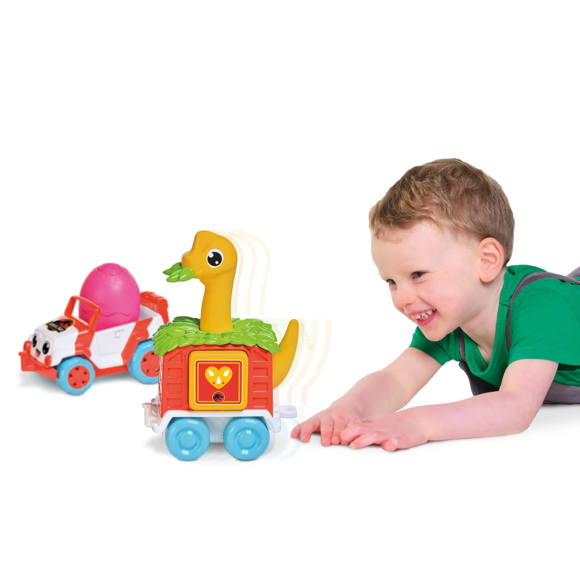 TOMY mašinėlės rinkinys su dinozauru Dino Rescue Ranger, E73253