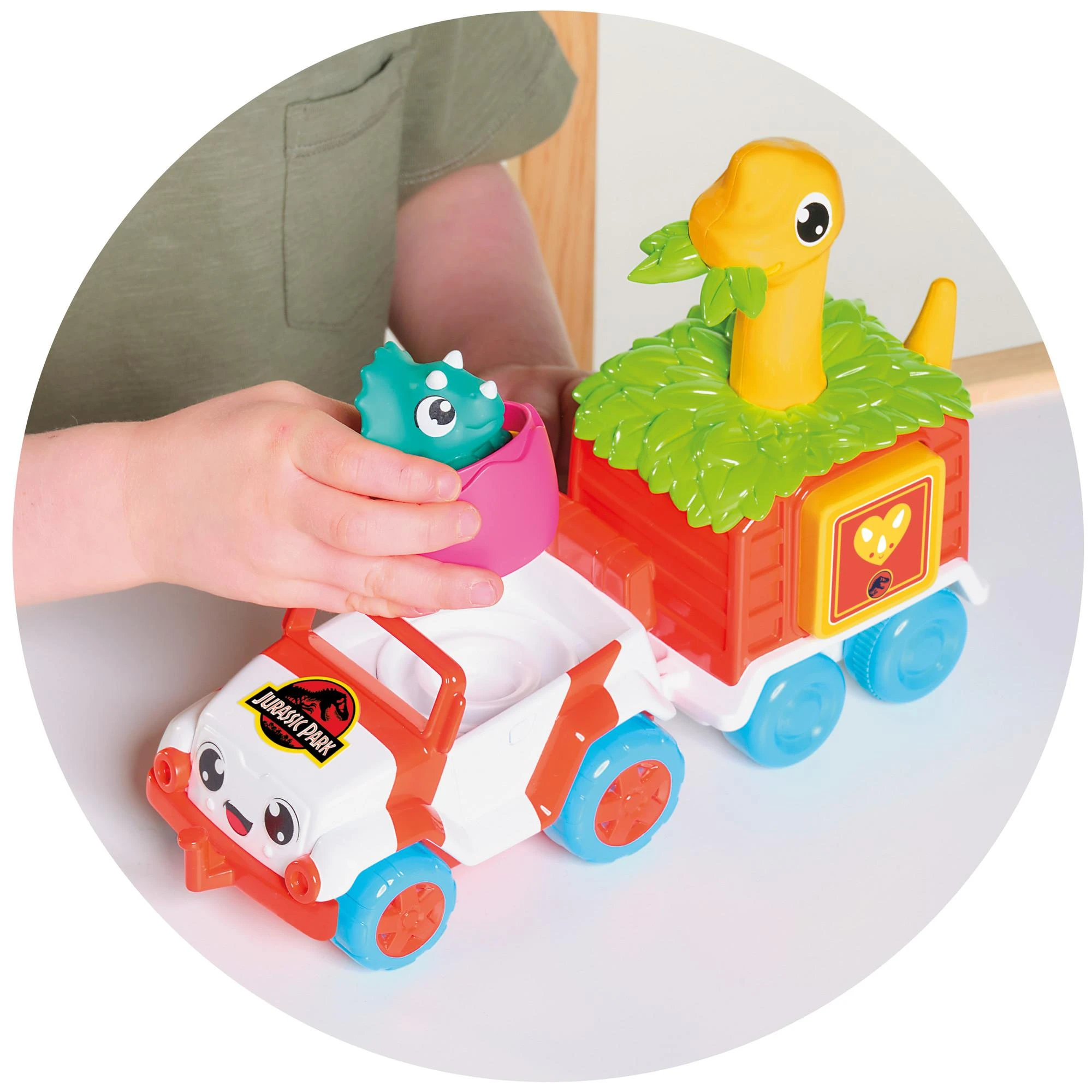 TOMY mašinėlės rinkinys su dinozauru Dino Rescue Ranger, E73253