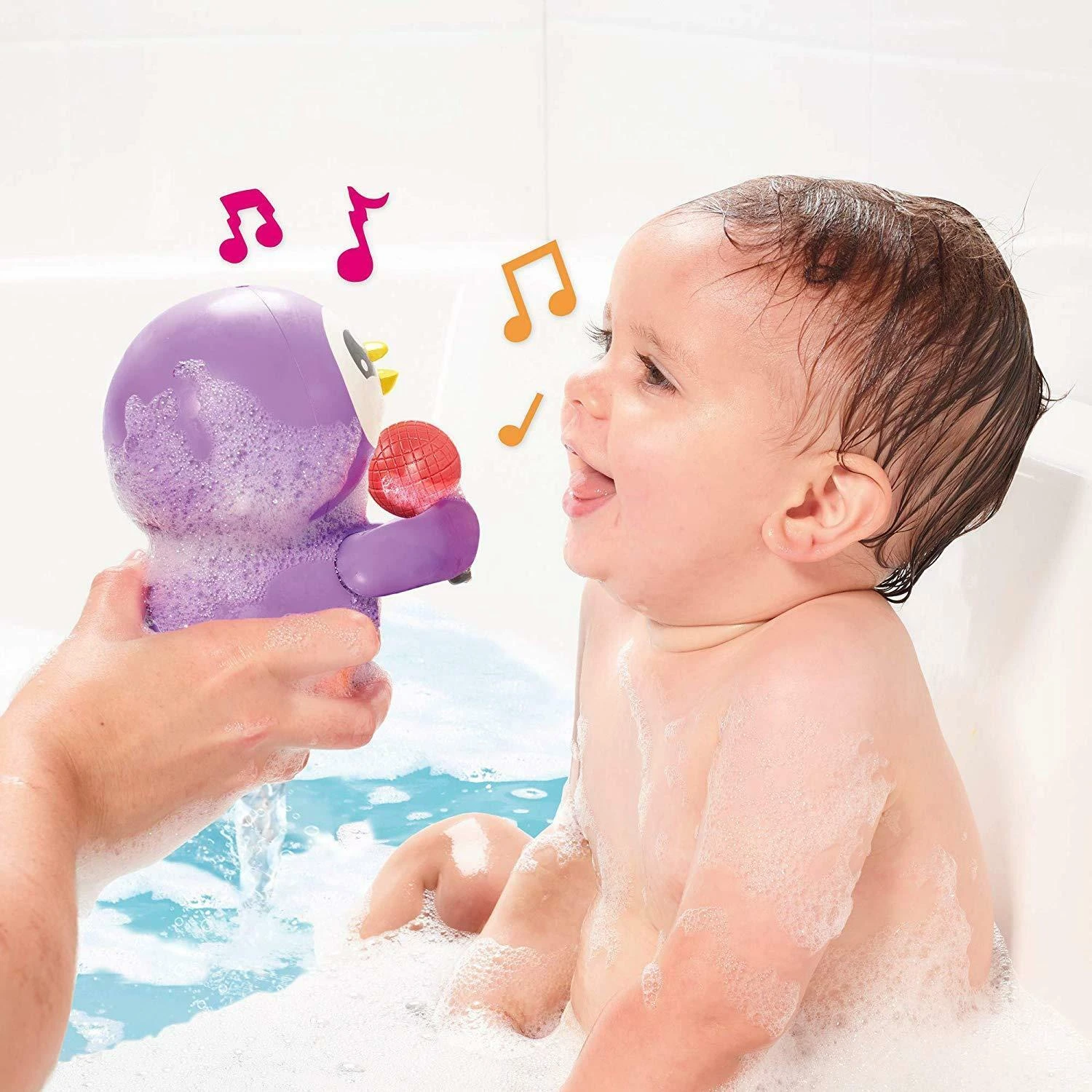 TOMY muzikinis vonios žaislas Tuneless Penguin, E72724C