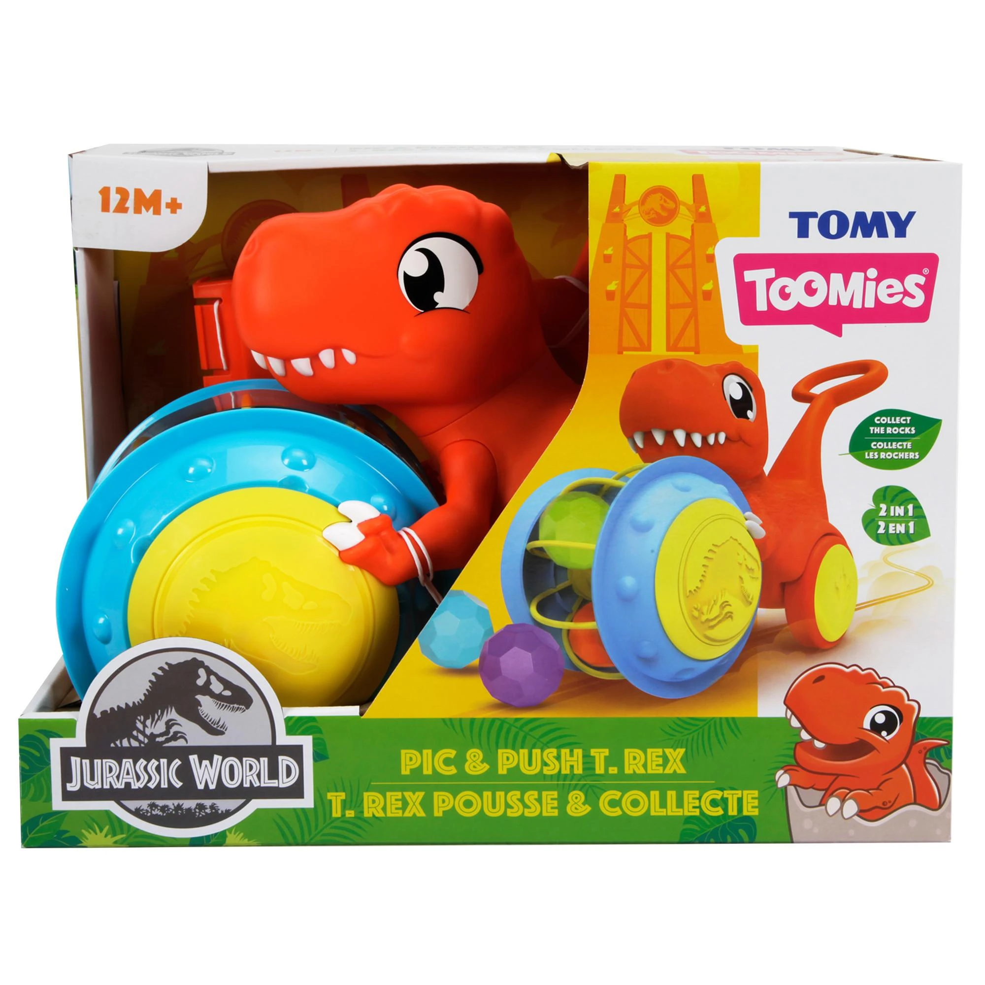 TOMY stumdukas Pic & Push T-Rex, E73254