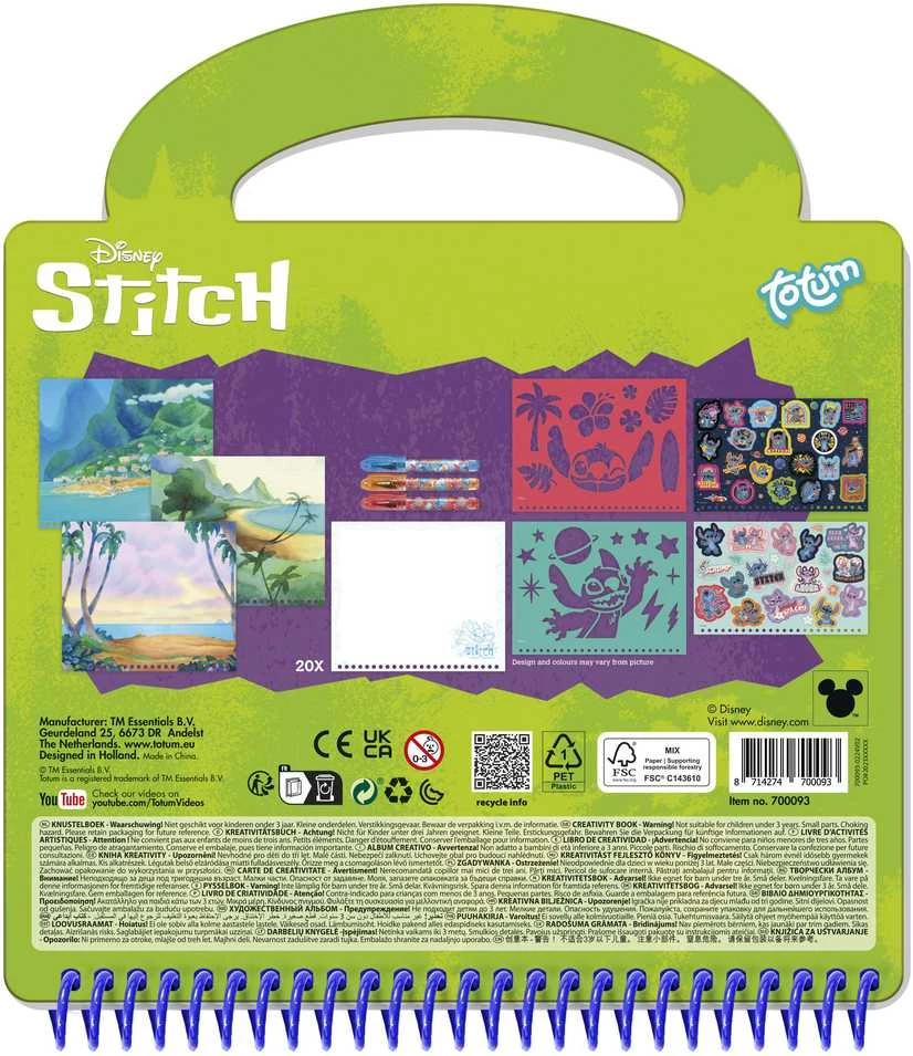 Nezatříděno TOTUM DISNEY STITCH kūrybinis rinkinys Designer Activity Pad, 700093