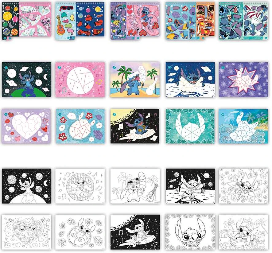 Nezatříděno TOTUM DISNEY STITCH kūrybinis rinkinys Sticker by number pad, 700123