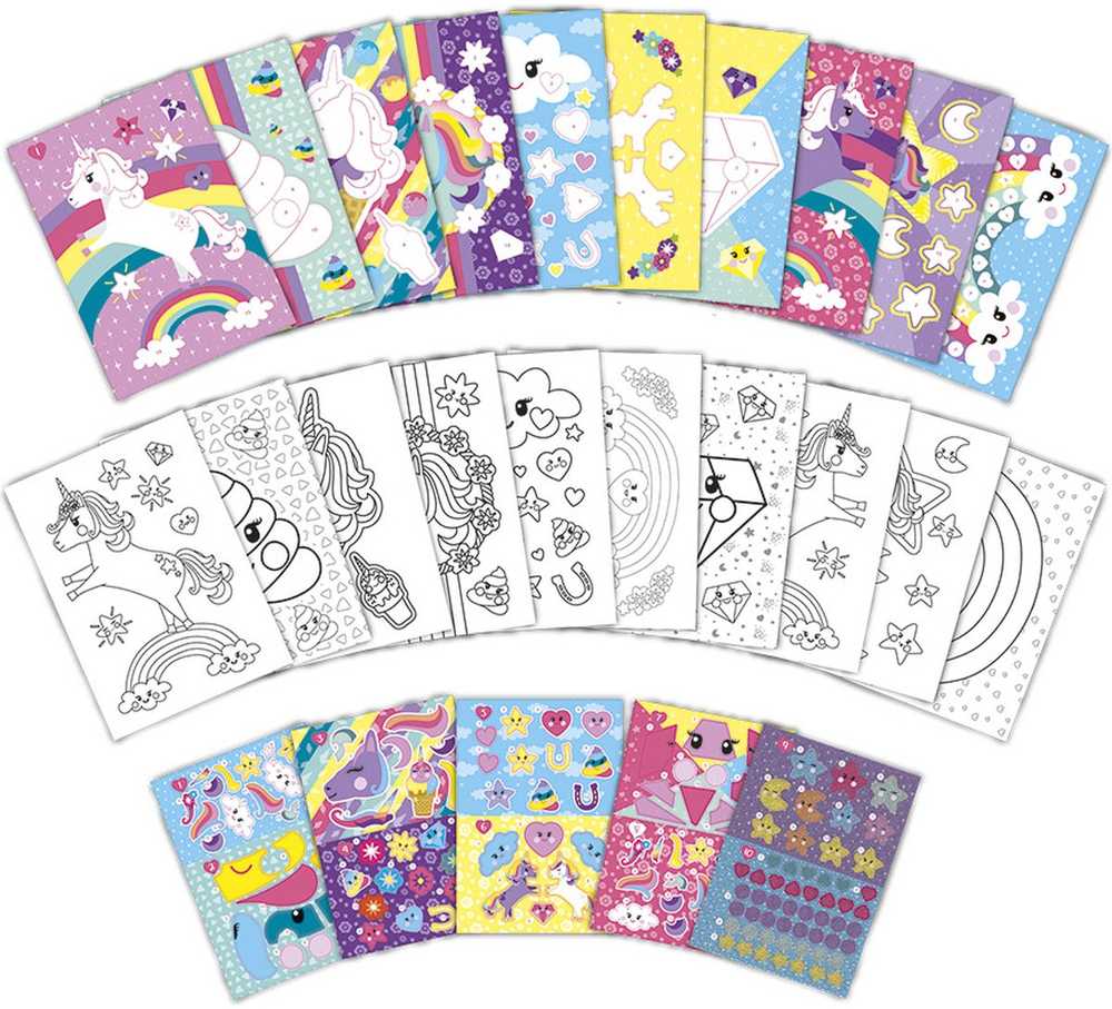 TOTUM kūrybinė lipdukavimo pagal skaičius knyga Unicorn, 072008