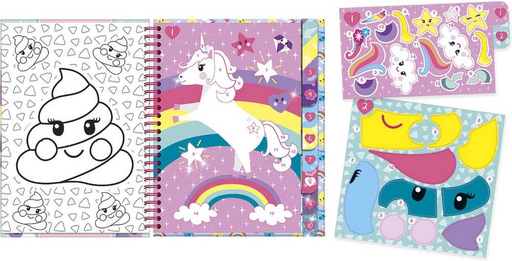 TOTUM kūrybinė lipdukavimo pagal skaičius knyga Unicorn, 072008