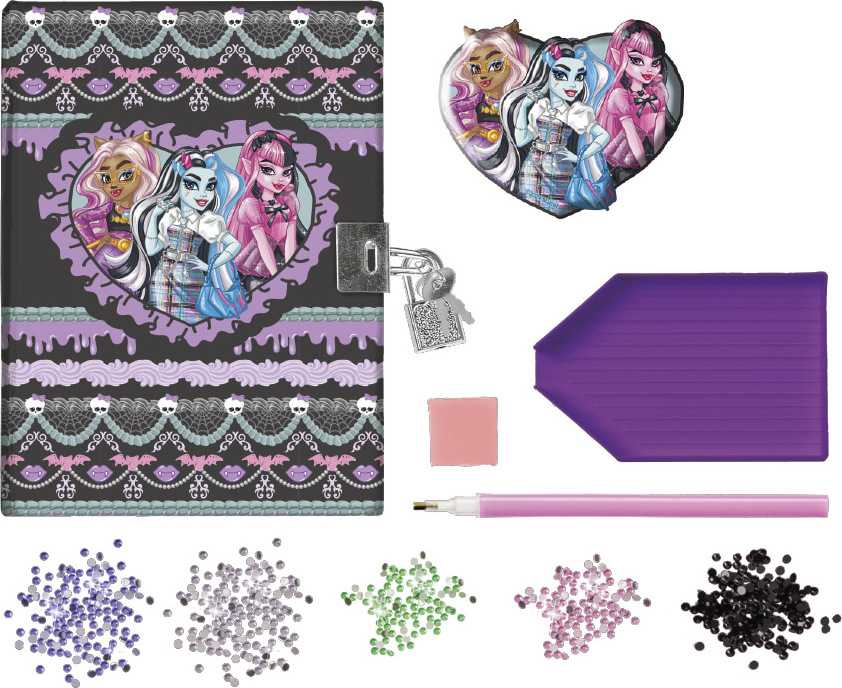 Totum MONSTER HIGH DIARY Diamond Mosaic Scrapbook KŪRYBINIS RINKINYS