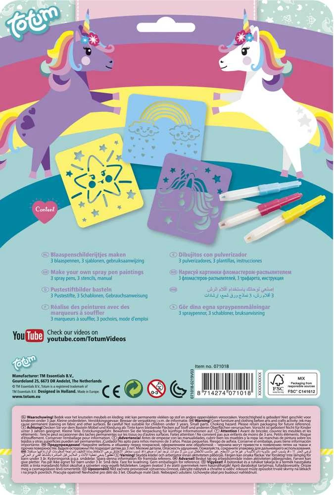 TOTUM piešimo kūrybinis rinkinys Unicorn Purškiklis Pens, 071018