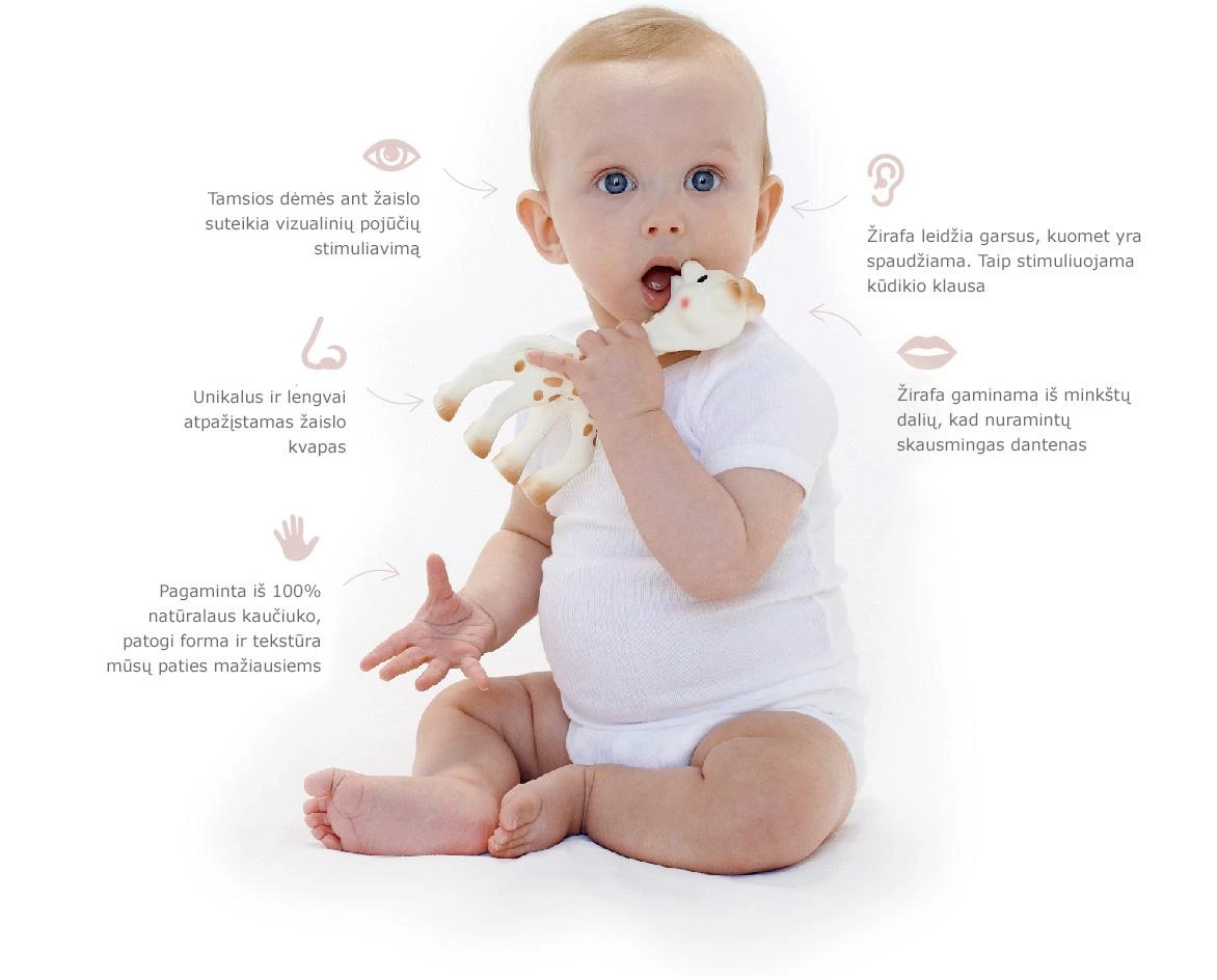 VULLI Sophie la girafe krepšelis su dovanomis naujagimiui 0m+ 516359