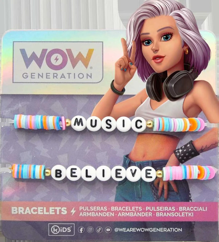 WOW GENERATION apyrankės su žinute, 2 vnt., WOW00008