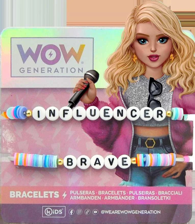 WOW GENERATION apyrankės su žinute, 2 vnt., WOW00008