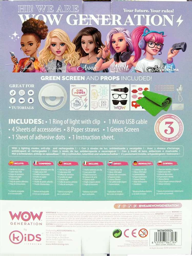 WOW GENERATION asmenukių lempa su aksesuarais, WOW00024