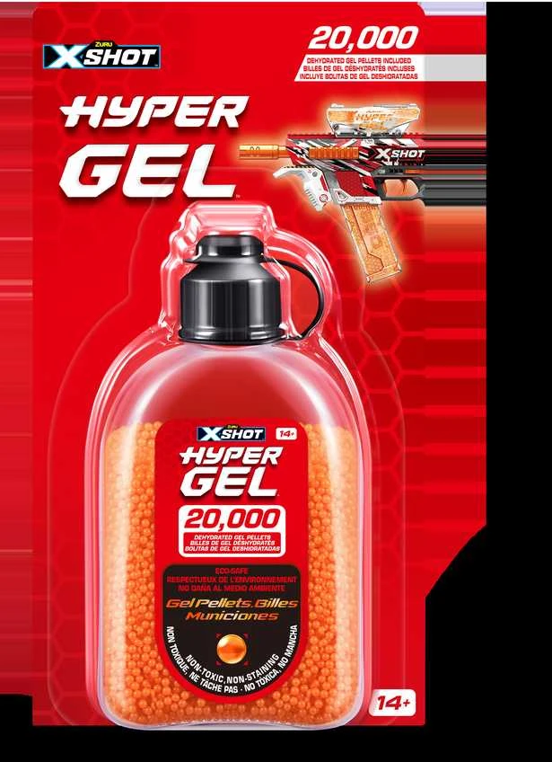 XShot X-SHOT šoviniai Hyper Gel, 20000 želinių rutuliukų, asort., 36625