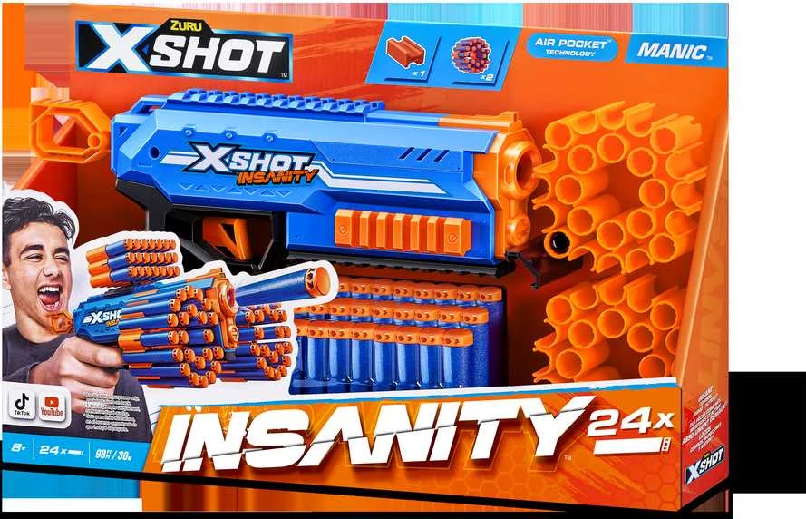 XShot X-SHOT žaislinis šautuvas Manic Insanity, 1 serija, 36603