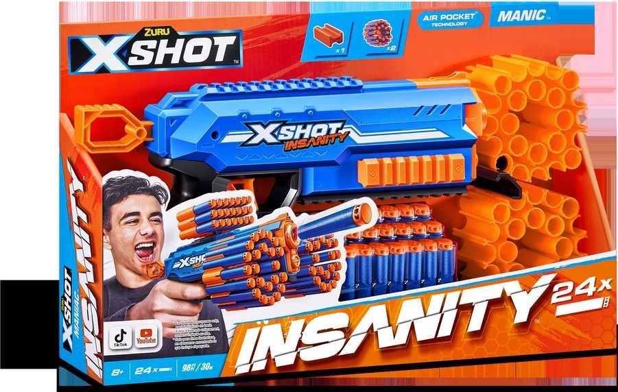 XShot X-SHOT žaislinis šautuvas Manic Insanity, 1 serija, 36603