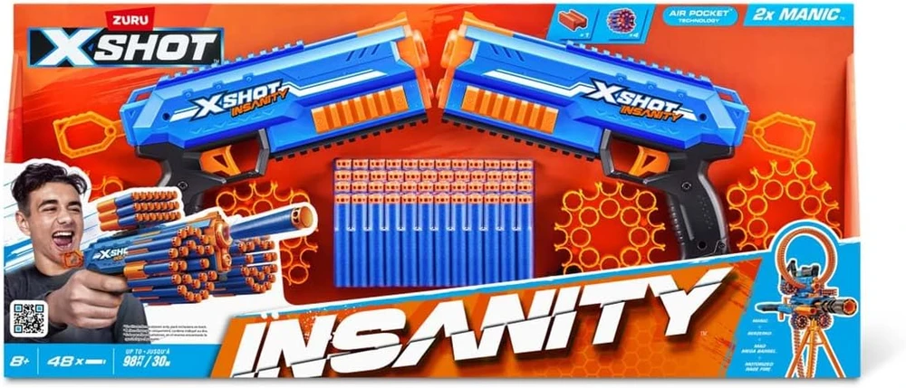 XSHOT žaislinis šautuvas Insanity Double Manic, 36642