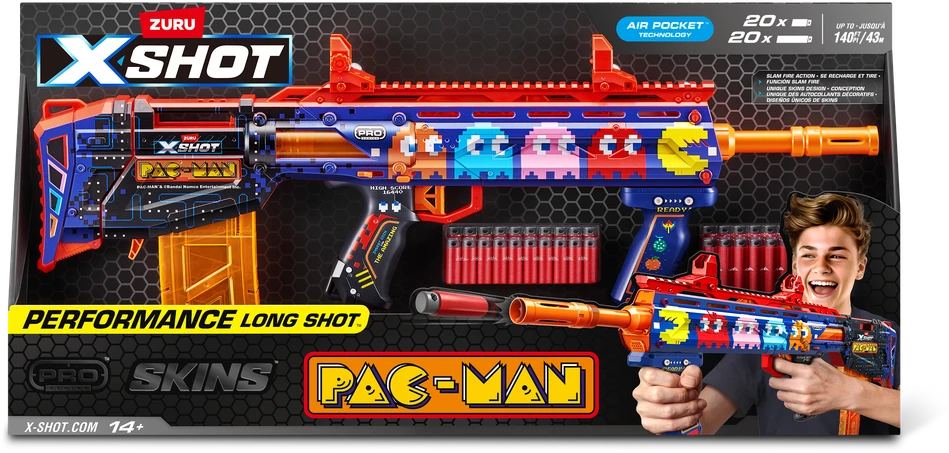 XSHOT žaislinis šautuvas Long Shot PacMan, 36812
