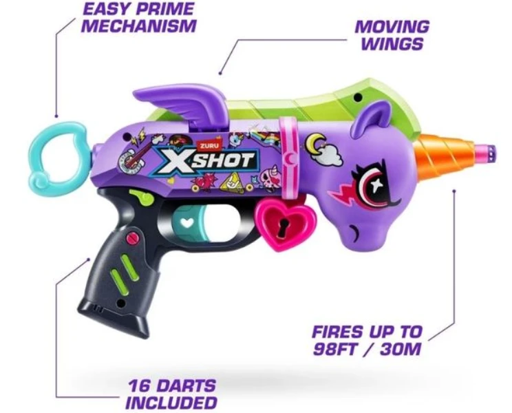 XSHOT žaislinis šautuvas Purple Unicorn, 36882