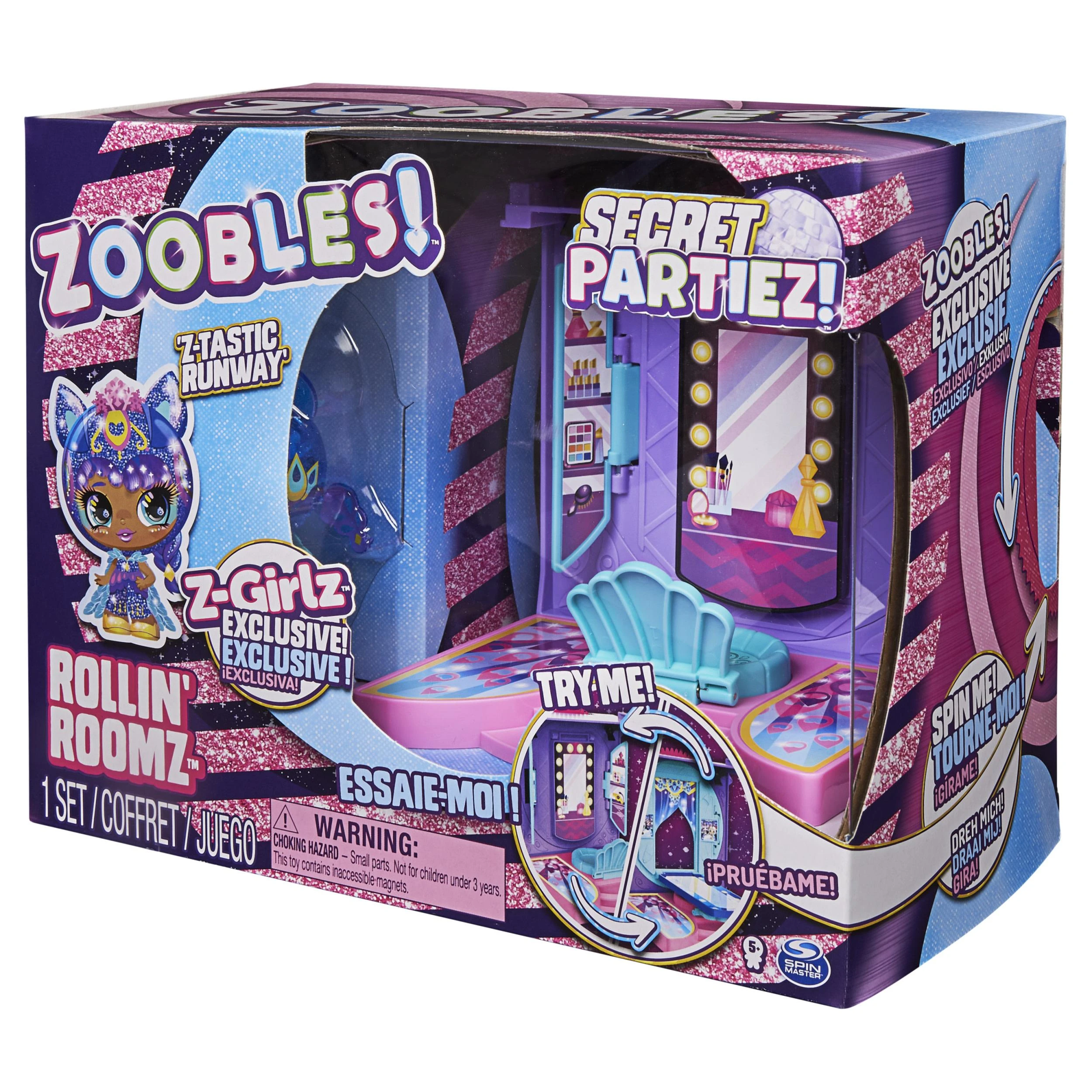ZOOBLES žaidimų rinkinys, 2 serija Secret Partiez Rollin' Runway, 6064356