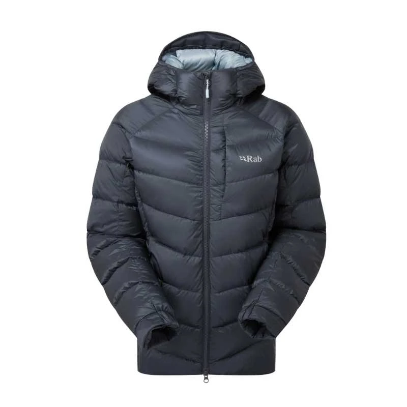 Moteriška pūkinė striukė Rab Glaceon Pro Jacket Wmns - Tamsiai pilka - XXXL