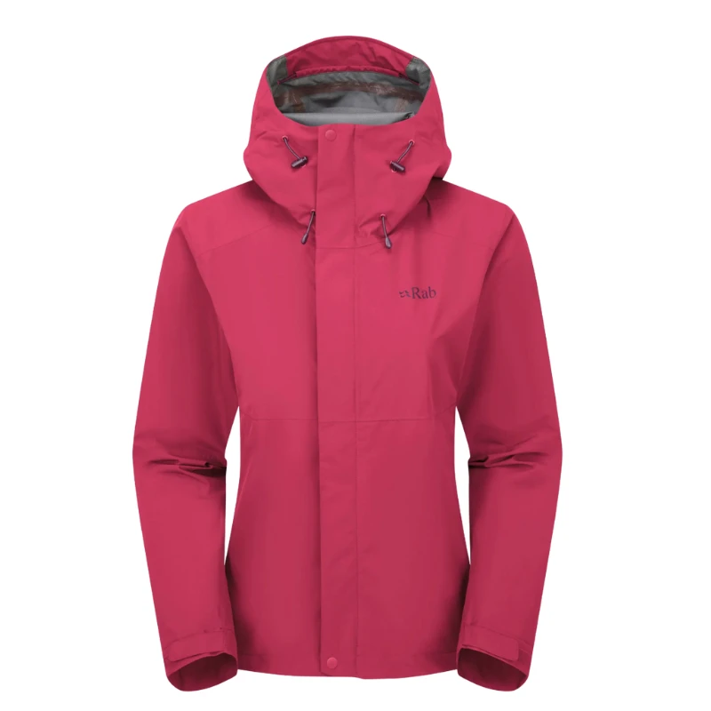 Moteriška striukė nuo lietaus Rab Downpour Eco Jacket - L - Avietinė