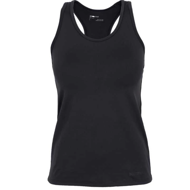 Moteriški marškinėliai Marmot Wm's Leda Racer Tank - Juoda - S