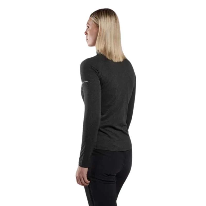 Moteriški termo marškinėliai Montane F Dart XT Zip Neck - Juoda - XXL