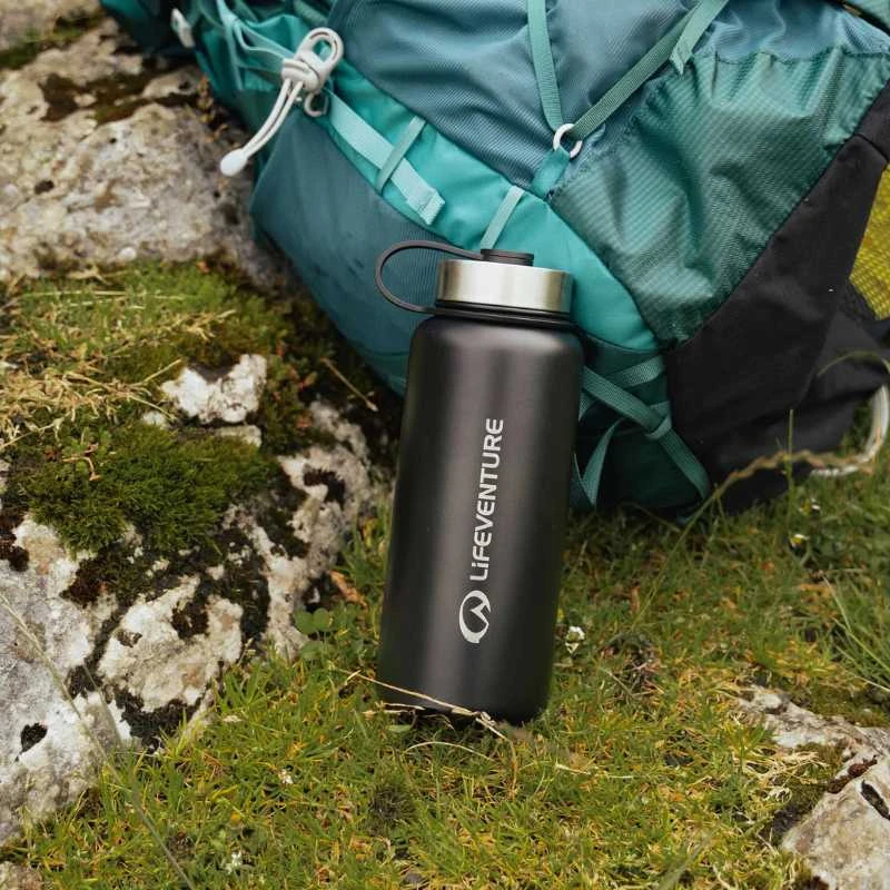 Termo gertuvė Lifeventure 1 Litre Flask - Juoda