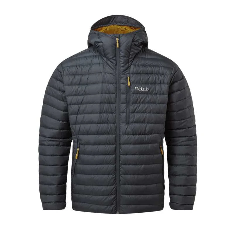 Vyriška pūkinė striukė Rab Microlight Alpine Jacket - XXL - Juoda/grafito (juodas/graphene),