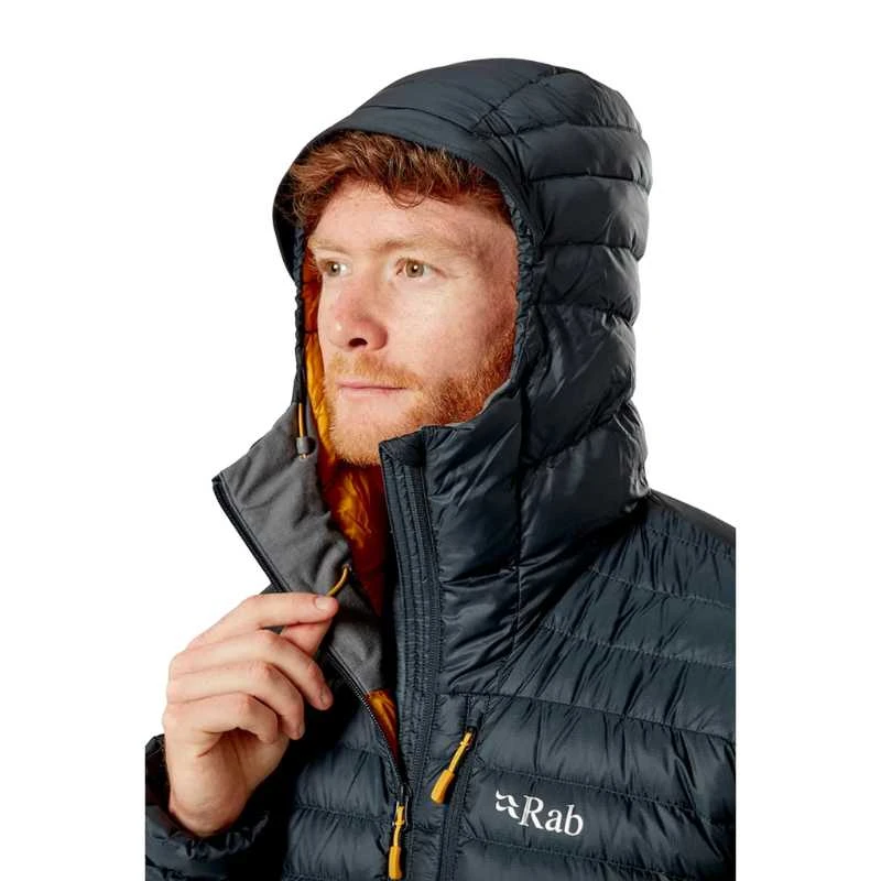 Vyriška pūkinė striukė Rab Microlight Alpine Jacket - XXL - Juoda/grafito (juodas/graphene),