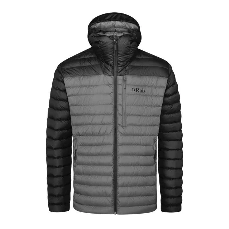 Vyriška pūkinė striukė Rab Microlight Alpine Jacket - XXL - Juoda/grafito (juodas/graphene),