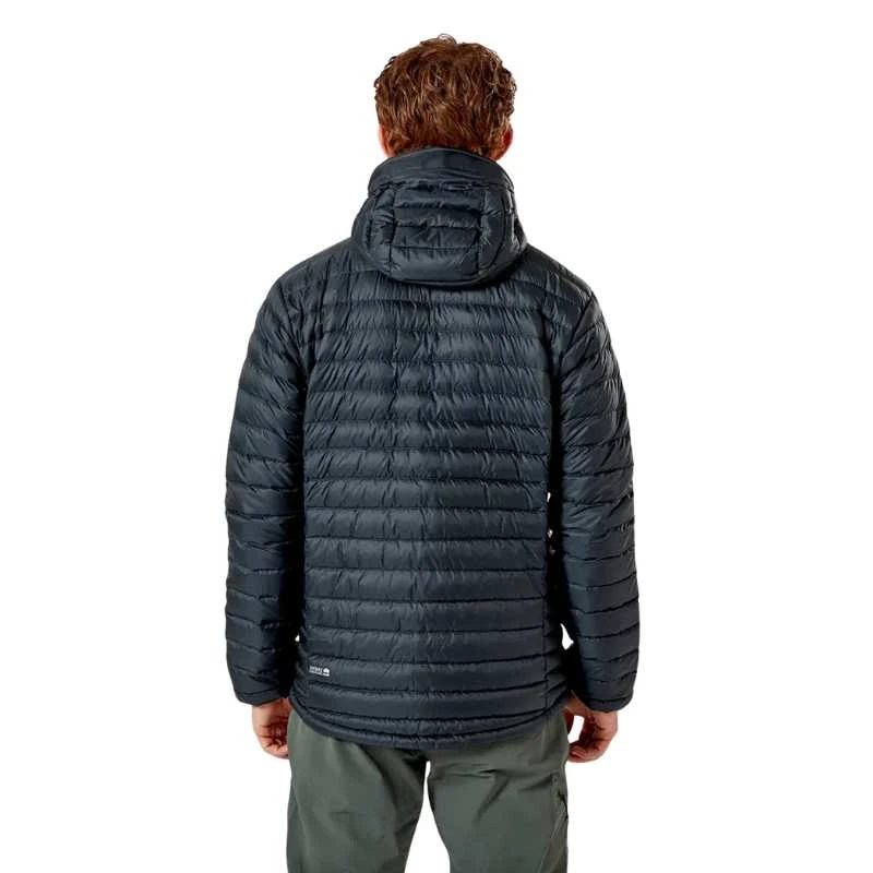 Vyriška pūkinė striukė Rab Microlight Alpine Jacket - XXL - Juoda/grafito (juodas/graphene),