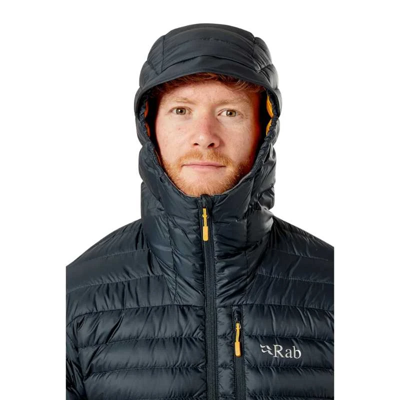 Vyriška pūkinė striukė Rab Microlight Alpine Jacket - XXL - Juoda/grafito (juodas/graphene),