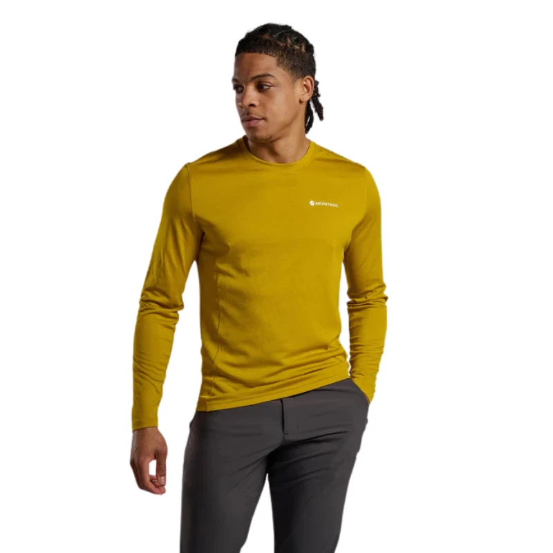Vyriški marškinėliai Montane Dart Long Sleeve T-Shirt - L - Geltona
