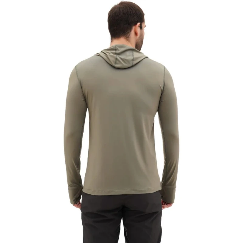 Vyriški marškinėliai Turbat Hike Lite LS Hood Mns - XL - Žalia