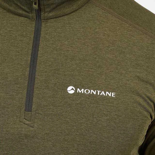 Vyriški termo marškinėliai Montane Dart Thermo Zip Neck - Juoda - M