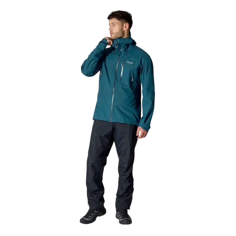 Vyriškos kelnės nuo lietaus Rab Downpour Mountain Pants Short Leg - Juoda - L
