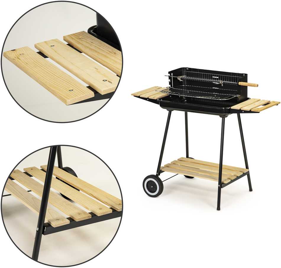 Anglies kepsninė su lentynomis, reguliuojama, 2 grotelės, nešiojama, MultiGarden