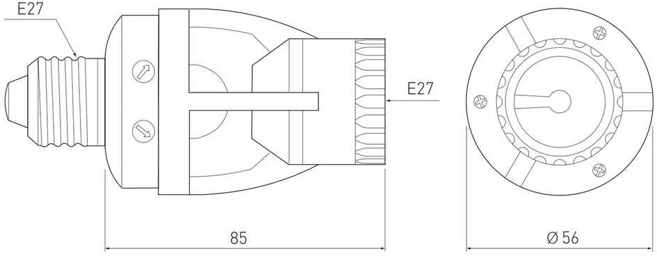GTV Judesio detektorius CR-6, maks. 60 W, E27, AC220-240 V, 50/60 Hz, kampas 360°, diapazonas